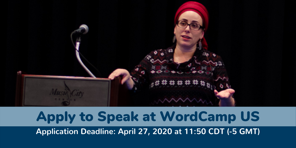 Apply to Speak at WordCamp US