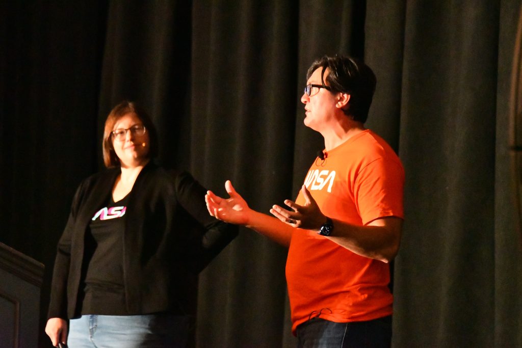 NASA Keynote featuring Abby Bowman and J.J. Toothman from WCUS 2023. Photo by Gale Wallace