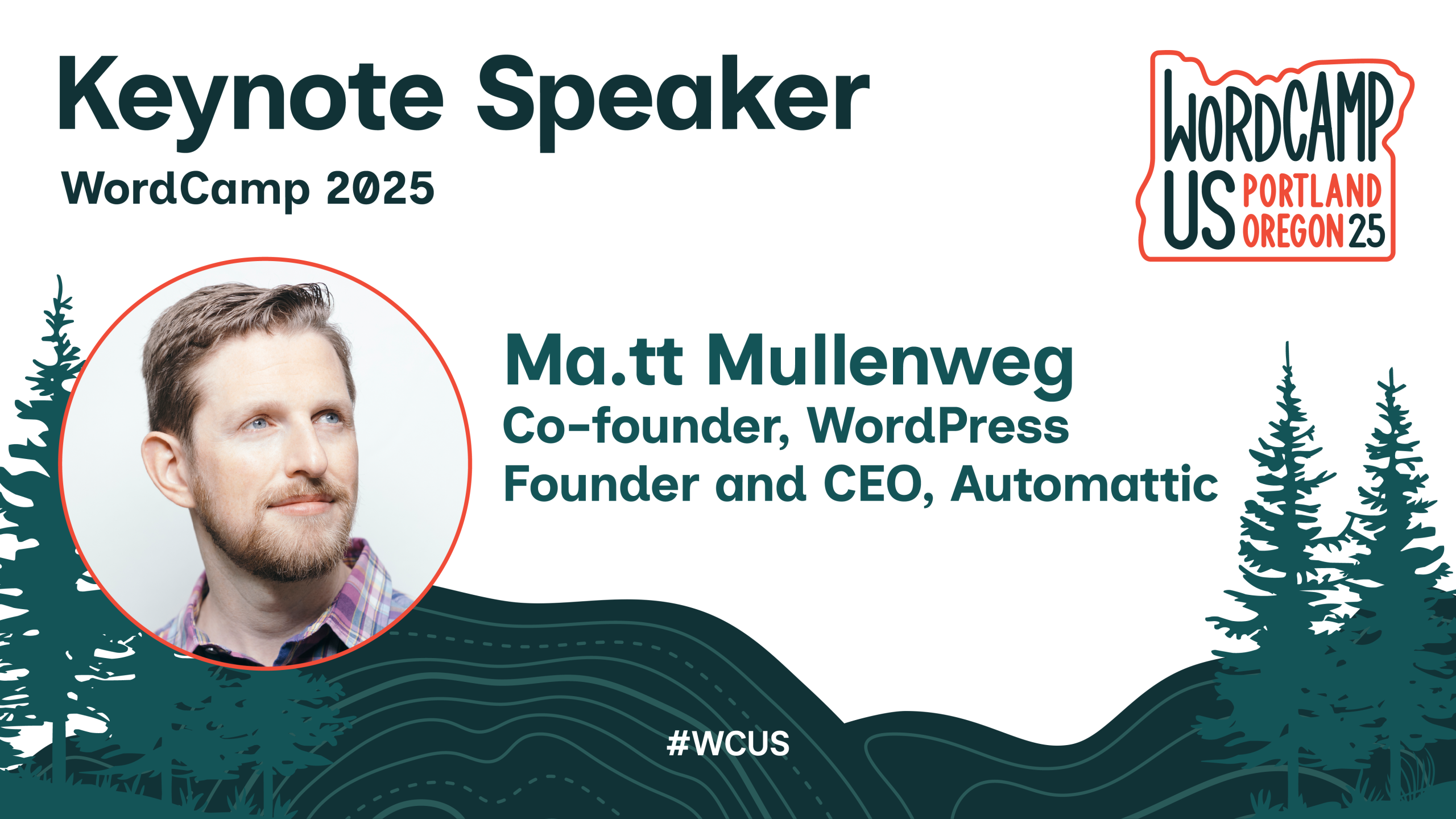 Matt Mullenweg, Keynote Speaker at WordCamp US, Co-Founder of WordPress