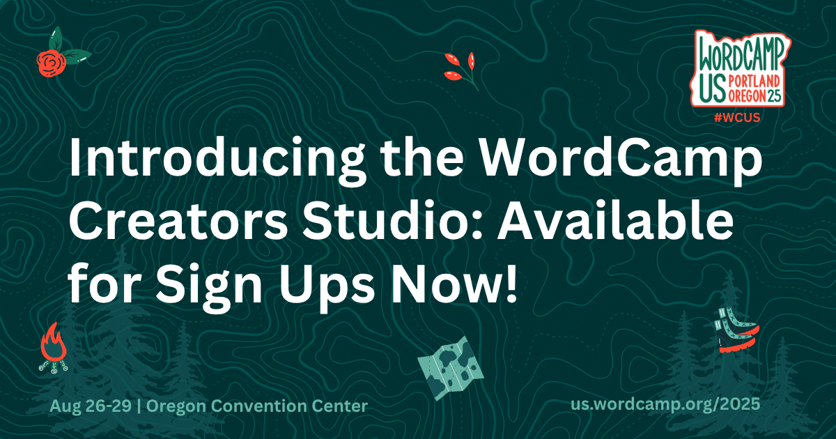Wordcamp us creator studio