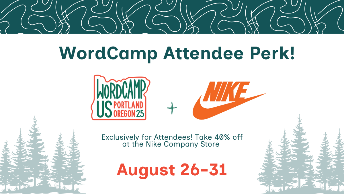 WordCamp US Nike Store Discount